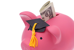 Piggy Bank with a Graduation Cap